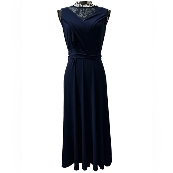 LAUREN Ralph Lauren navy blue maxi gown - Picture 1 of 7